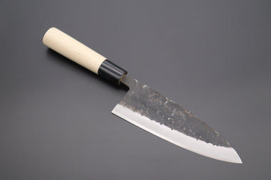 Fu-Rin-Ka-Zan Deba Fu-Rin-Ka-Zan Kurouchi White Steel No.2 Series Deba (Oval Shaped Magnolia Wood Handle with Water Buffalo Ferrules, 165mm and 180mm)