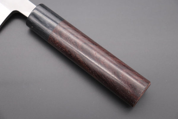 Fu-Rin-Ka-Zan Deba Fu-Rin-Ka-Zan Kurouchi White Steel No.2 Series Deba (Oval Shaped Red-Sandal Wood Handle with Black Pakka Wood Ferrules, 165mm and 180mm)