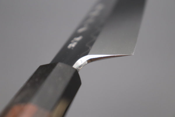 Fu-Rin-Ka-Zan Kiritsuke Fu-Rin-Ka-Zan Limited, FSO-74 Honyaki White Steel No.3 Kiritsuke 240mm (9.4 inch, Perfectly Mirror Polished Blade for Face Side blade, Octagon Shaped Ebonywood Handle)