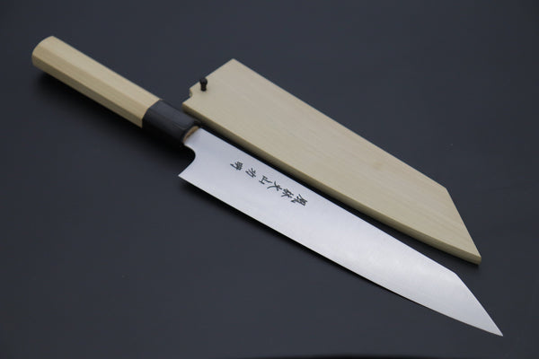 Fu-Rin-Ka-Zan Kiritsuke Fu-Rin-Ka-Zan R-2 Clad Wa Series Special Kiritsuke-Slicer (240mm and 270mm, 2 sizes, Narrower Blade Width, Octagon Shaped Magnolia Wood Handle)