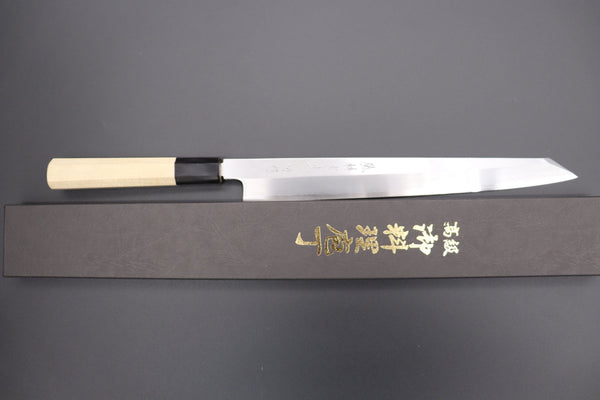 Fu-Rin-Ka-Zan Kiritsuke Yanagiba Fu-Rin-Ka-Zan Limited, (FSO-86) Hon Kasumi White Steel No.1 Kiritsuke Yanagiba 270mm(10.6 inch, Octagonal Magnolia Wood Handle)