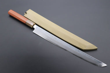 Fu-Rin-Ka-Zan Sakimaru Takohiki Fu-Rin-Ka-Zan Limited, Blue Steel No.1 Suminagashi FSO-B1SAQ Sakimaru Takohiki 300mm (Octagon Shaped Quincewood Handle)