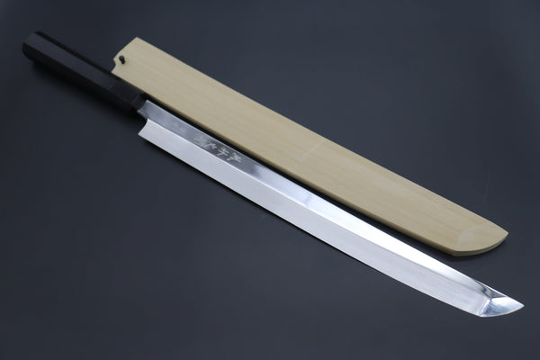 Fu-Rin-Ka-Zan Sakimaru Takohiki FSO-75E Sakimaru-Takohiki 390mm (15.35 inch) Fu-Rin-Ka-Zan Limited, Solid VG-10 Special Order Made FSO-75E Sakimaru Takohiki 390mm (Curved Blade Version, Perfectly Mirror Polished, Octagonal Ebonywood Handle)