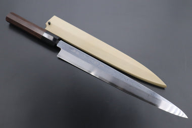 Fu-Rin-Ka-Zan Yanagiba FSO-14L Yanagiba 300mm (Black Ferrule) Fu-Rin-Ka-Zan Limited, Blue Steel No.1 Suminagashi Yanagiba (270mm and Yanagiba 300mm, 2 Sizes)