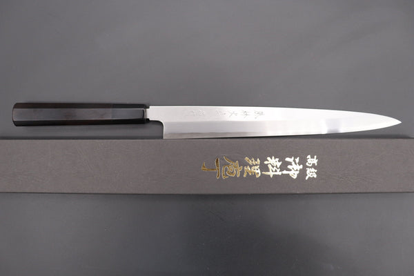 Fu-Rin-Ka-Zan Yanagiba Fu-Rin-Ka-Zan Limited, (FSO-1) Hon Kasumi White Steel No.1 Yanagiba 270mm (10.6 Inch, Octagon Shaped Ebonywood Handle)