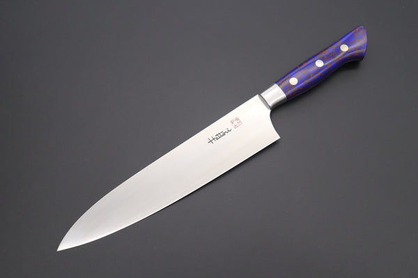 Hattori Gyuto Hattori Custom Limited Special Edition, HSG-1DT Gyuto 210mm (8.2 Inch, Deep Blue Turquoise Gem-Composite-stone Handle)