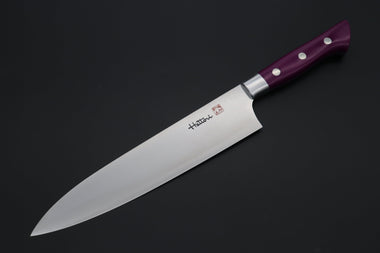 Hattori Gyuto Hattori Forums Custom Limited Edition, FH "NOAH" Series FHN-6SPSM Gyuto 210mm (8.2 Inch, Sugarite Malachite Gem-Composite Stone Handle)