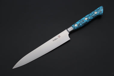 Hattori Petty FHN-3SPT Petty 150mm (5.9inch) Hattori Forums "NOAH" Series FHN-3SPT Petty 150mm (5.9 Inch, Turquoise Gem-Composite-stone Handle)