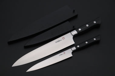 Hattori Petty Master Ichiro Hattori Knife Set !! Hattori Forums "NOAH" Series FHN-3L Petty 150mm (5.9 Inch) and FHN-6L Gyuto210mm (8.2 Inch) (comes with Black Lacquered Sayas)