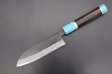 Hinoura Wa Santoku Custom Limited Edition, Hinoura White Steel No.1 Kurouchi Series HS1-4SP1 Wa Santoku 165mm (6.4 Inch)