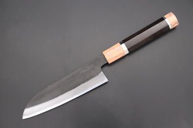Hinoura Wa Santoku Custom Limited Edition, Hinoura White Steel No.1 Kurouchi Series HS1-4SP3 Wa Santoku 165mm (6.4 Inch)