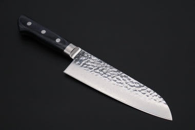 JCK Natures Santoku Without Blue Wooden Saya JCK Natures ”Gekko Blue” Santoku 170mm (6.6 inch, Royal Blue-Purple Pakka Wood Handle)