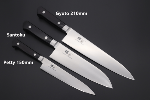 Kagayaki Gyuto C. Petty150mm Santoku180mm Gyuto210mm / Regular / Right Handed JCK Special Set "First Japanese Knife Set Type II" JCK Original Kagayaki