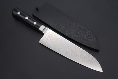 Kagayaki Santoku JCK Original Kagayaki R-2 Damascus Series KGRP-2 Santoku 175mm (6.8inch, Polished Blade)