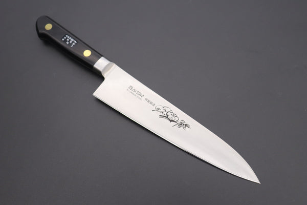 Misono Gyuto No.111 Gyuto 180mm(7inch, Flower Engraving) / Right Handed Misono Sweden Steel Series Gyuto (180mm to 360mm, 8 sizes)