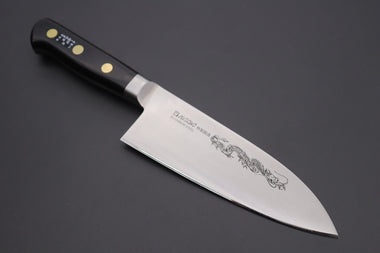 Misono Western Deba No.150 Western Deba 165mm(6.4inch, Dragon Engraving) / Right Handed Misono Sweden Steel Series Western Deba (165mm to 270mm, 4 sizes)
