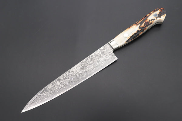 Mr. Itou Petty Mr. Itou R-2 Custom Damascus Petty 165mm (6.4 inch) "Stag Handle" (IT-197)