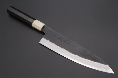 Mutsumi Hinoura Wa Gyuto Mutsumi Hinoura White Steel No.1 Kurouchi Series MW1-7 Wa Gyuto 210mm (8.2 Inch)