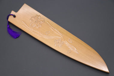 Others Accessories Custom Handmade Carved Wooden Saya for Gyuto 240mm (Sakura, WS-240-9)