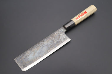 Shirou-Kunimitsu Nakiri Shirou-Kunimitsu White Steel No.2 Kurouchi Series SK-3 Nakiri 165mm (6.4 Inch)