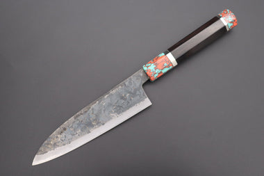 Shirou-Kunimitsu Wa Santoku Shirou-Kunimitsu White Steel No.2 Kurouchi Series Special Edition SK-2SP43 Wa Santoku 180mm (7 Inch)