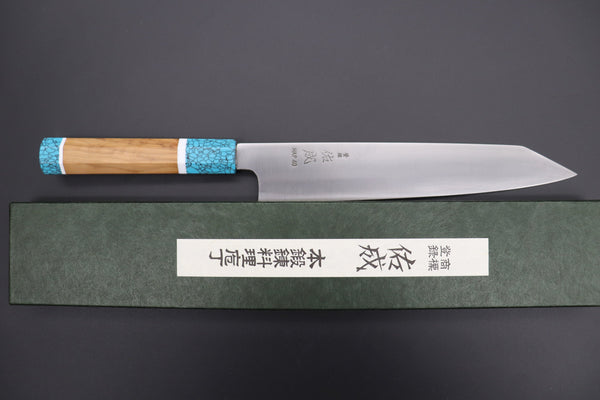 Sukenari Kiritsuke SCL-311 HAP40 Kirutsuke Slicer 240mm (9.4 inch) Custom Limited Edition, Sukenari HAP-40 Clad Kiritsuke Slicer 240mm (9.4 inch, SCL-311)