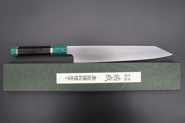 Sukenari Kiritsuke SCL-326 HAP40 Kirutsuke Slicer 270mm (10.6 inch) Custom Limited Edition, Sukenari HAP-40 Clad Kiritsuke Slicer 270mm (10.6 inch, SCL-326)