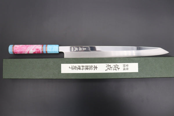 Sukenari Kiritsuke Yanagiba Honyaki XEOS HX-3 Kiritsuke Yanagiba 300mm (11.8 Inch) / Right Handed Custom Limited Edition, Sukenari Honyaki XEOS Series HX-3 Kiritsuke Yanagiba 300mm (11.8 Inch, Single Bevel Edge)