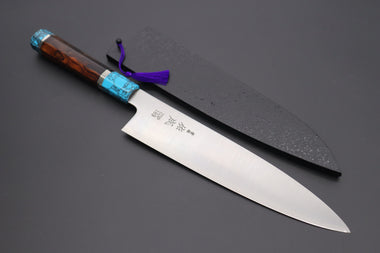 Sukenari Wa Gyuto SCL-290 ZDP189 Wa Gyuto 240mm (9.4 inch) Custom Limited Edition, Sukenari ZDP-189 Clad Wa Gyuto 240mm (9.4 inch, SCL-290)