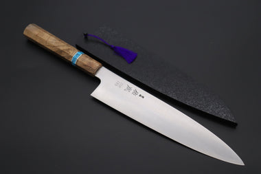 Sukenari Wa Gyuto SCL-556 ZDP189 Wa Gyuto 240mm (9.4 inch) Custom Limited Edition, Sukenari ZDP-189 Clad Wa Gyuto 240mm (9.4 inch, SCL-556)