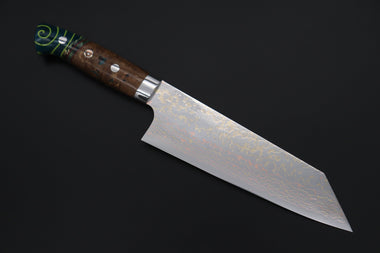 Takeshi Saji Bunka Takeshi Saji SUMMIT ― Limited Edition Custom Series SMT-1119 VG-10W磨 Multi-Colored Golden-Rainbow Damascus Bunka 175mm (6.8 Inch)