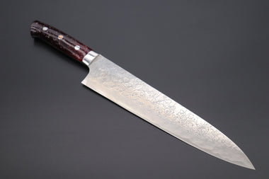 Takeshi Saji Gyuto Takeshi Saji SUMMIT ― Limited Edition Custom Series SMT-303 R-2 Custom Damascus Gyuto 240mm (9.4 Inch)