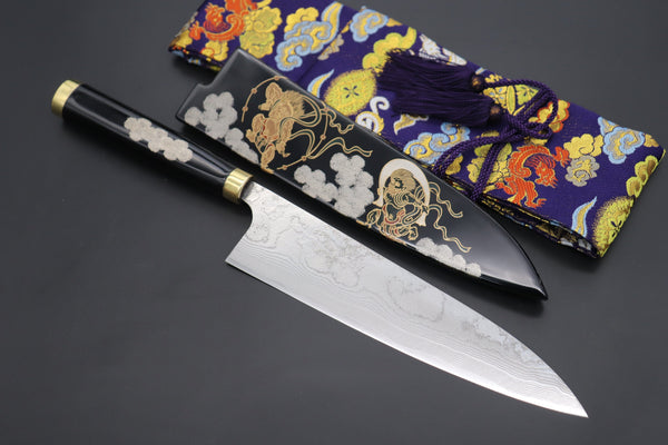 Custom Knife Maker Saito Hiroshi Custom VG-10 Gyuto 190mm (7.4 inch, Bocote  Wood Handle, SH-9)