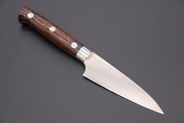 Takeshi Saji Paring Master Saji Rainbow Damascus Series Paring 90mm (3.5 inch, Ironwood Handle)