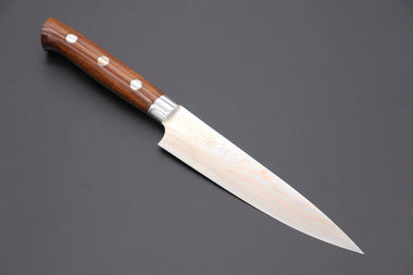 Takeshi Saji Petty Master Saji Rainbow Damascus Series Petty (135mm and 150mm, Ironwood Handle)