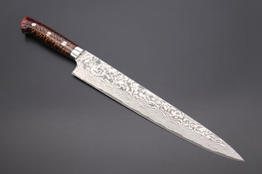 Takeshi Saji Sujihiki Takeshi Saji SUMMIT ― Limited Edition Custom Series SMT-646 R-2 Custom Damascus Sujihiki 270mm (10.6 Inch)