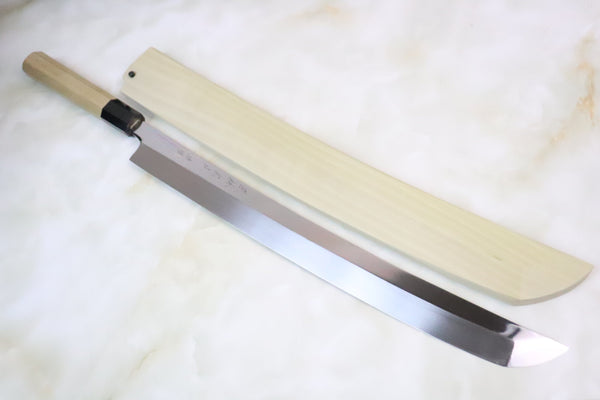 Fu-Rin-Ka-Zan Sa FSO-75 Sakimaru-Takohiki 390mm (15.35 inch) Fu-Rin-Ka-Zan Limited, Solid VG-10 Special Order Made FSO-75 Sakimaru Takohiki 390mm (Curved Blade Version, Perfectly Mirror Polished)