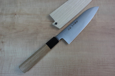 Fu-Rin-Ka-Zan Pure Sweden Stainless Steel Wa Series Wa Santoku 180mm - JapaneseChefsKnife.Com