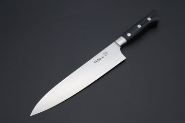 Hattori Gyuto Hattori Forums FH Series Gyuto (210mm to 270mm, 3 sizes, Black Linen Micarta Handle)