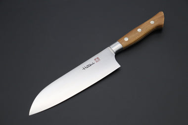Hattori Santoku FH-4O Santoku 170mm (6.6 inch) Hattori Forums FH Series FH-4O Santoku 170mm (6.6 Inch, Olive Wood Handle)