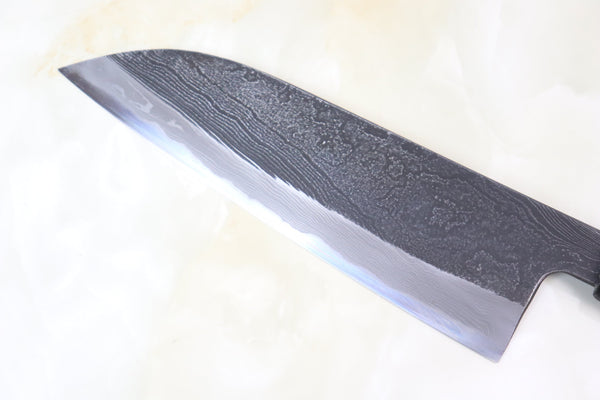 Hinoura Wa Santoku Tsukasa Hinoura Custom Knife TH-14 "Unryu-Mon" Wa Santoku 165mm (6.4 inch, Enjyu Wood Handle with Water Buffalo Horn Ferrule & Butt)