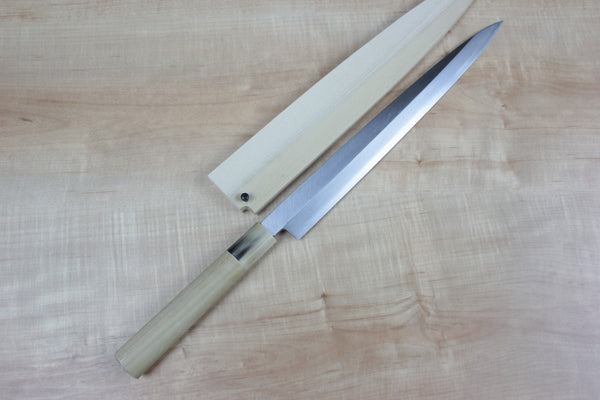 Mizuno Tanrenjo Akitada Hon Kasumi Series White Steel No.2 Fuguhiki (240mm to 300mm, 3 sizes) - JapaneseChefsKnife.Com