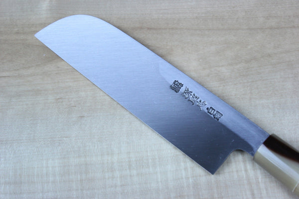 Mizuno Tanrenjo Akitada Hon Kasumi Series White Steel No.2 Kama Usuba (180mm to 240mm, 5 sizes) - JapaneseChefsKnife.Com