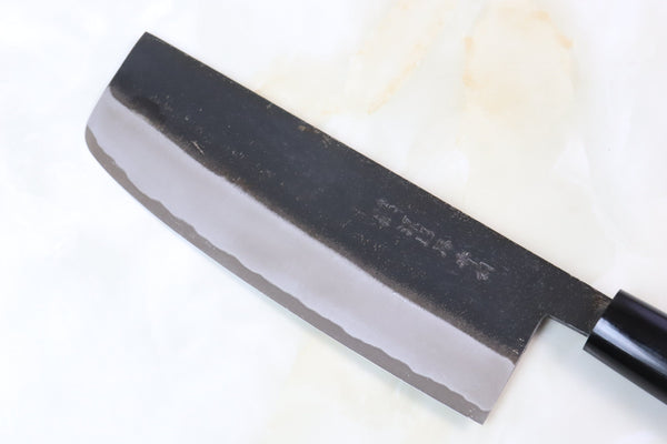 Mizuno Tanrenjo Akitada Hontanren Series Blue Steel No.2 Nakiri 165mm (6.4 inch, GFNA)) - JapaneseChefsKnife.Com