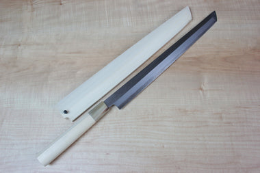 Mizuno Tanrenjo Akitada Ao Hagane DX Series Blue Steel No.1 Sakimaru Takohiki 300mm (11.8inch) - JapaneseChefsKnife.Com