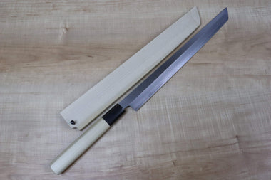 Mizuno Tanrenjo Akitada Hontanren Series Blue Steel No.2 GF-40 Sakimaru Takohiki 270mm (10.6 inch) - JapaneseChefsKnife.Com