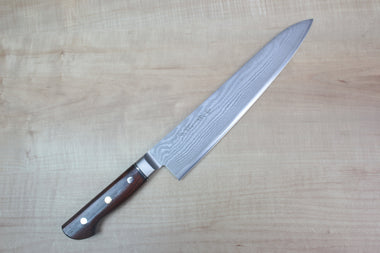 SHIKI 黒龍 Black Dragon Series, VG-10 Damascus Gyuto 240mm (9.4 inch, Cocobolo Wood Handle) - JapaneseChefsKnife.Com