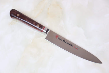 Shiki Petty SV-1 Petty 150mm (5.9inch) SHIKI VG-10 Handmade Petty 150mm (5.9inch, Brown Camel Bone Handle)
