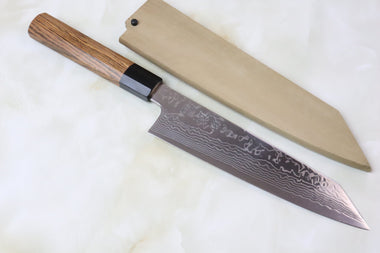 Sukenari ZDP-189 Nickel Damascus Kiritsuke (210mm to 270mm, 3 sizes, Octagonal Bocote Wood Handle))