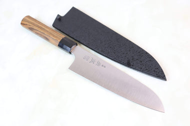 Sukenari Wa Santoku SZDP-1SAB Wa Santoku190mm (7.4 inch) Sukenari ZDP-189 Wa Series SZDP-1SAB Wa Santoku 190mm (7.4 inch, Octagon Shaped Bocote Wooden Handle)